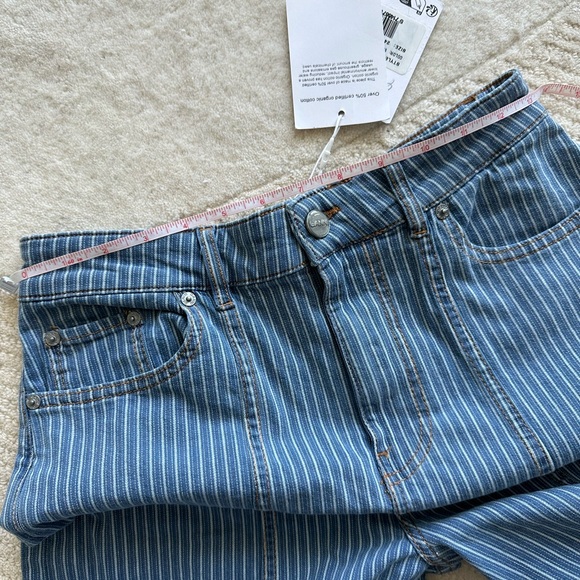 GANNI Light Stripe Denim Cargo Pants - Picture 7 of 10